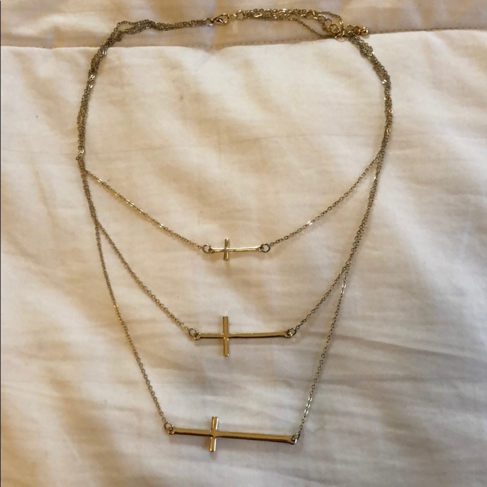 Cross Tier Necklace